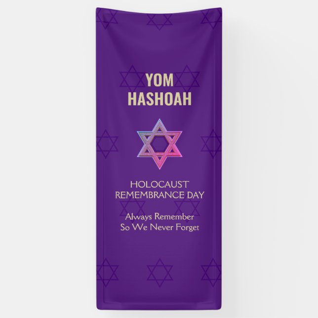 Holocaust Remembrance Day Memorial YOM HASHOAH Banner (Vertical)