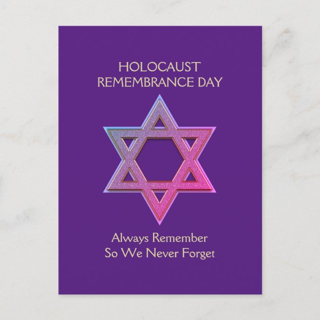 Holocaust Remembrance Day Postcard (Front)