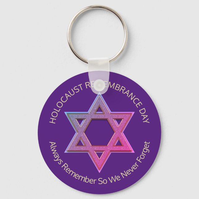 Holocaust Remembrance YOM HASHOAH Keychain (Front)
