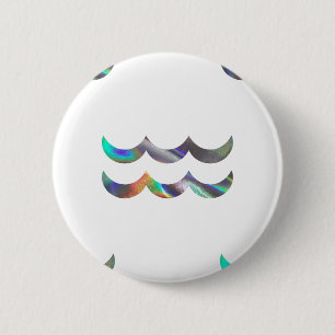 hologram Aquarius 2 Inch Round Button