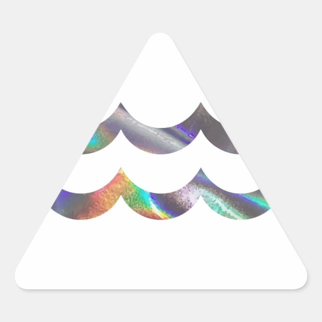 hologram Aquarius Triangle Sticker (Front)