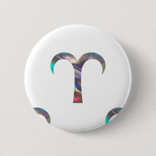 hologram Aries 2 Inch Round Button