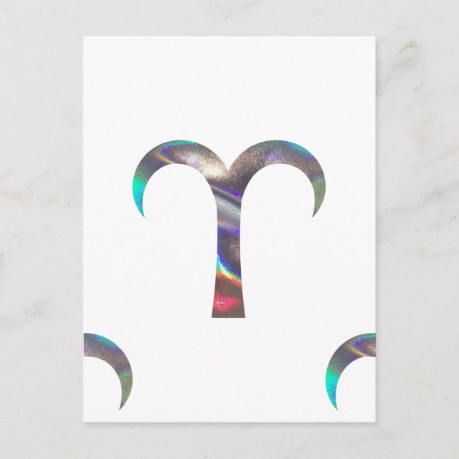 hologram Aries Postcard (Front)
