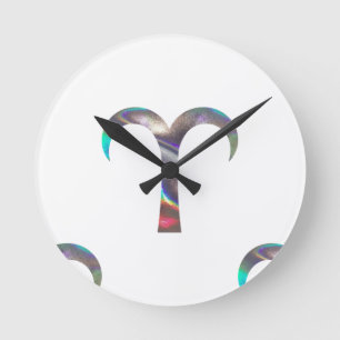 hologram Aries Round Clock