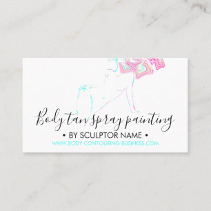 Hologram Body sculpting contouring painting Business Card