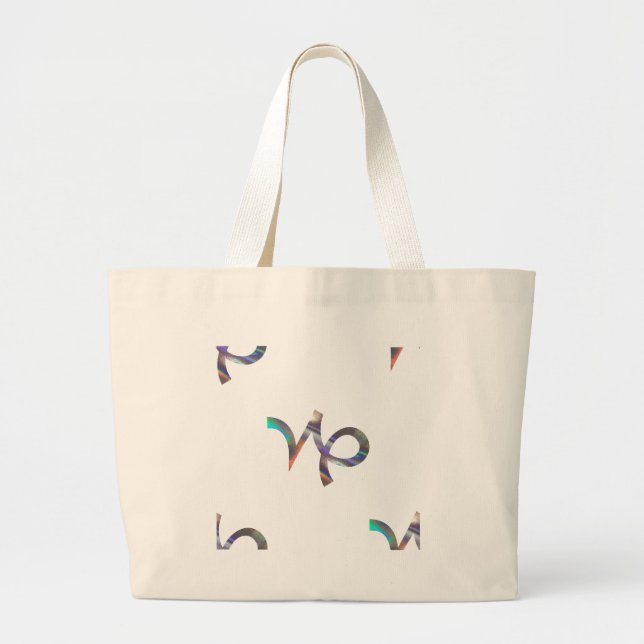 hologram Capricorn Large Tote Bag (Front)