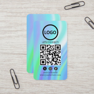 Hologram, Custom Cards Modern, Social Media QR