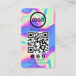 Hologram, Custom Cards Modern, Social Media QR 