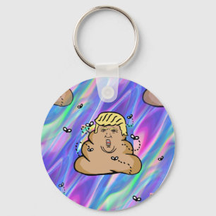 hologram dump trump keychain