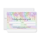 Hologram gift certificate unicorn glitter drips