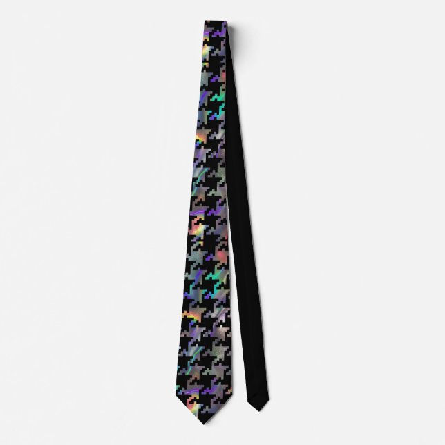 hologram houndstooth tie (Front)