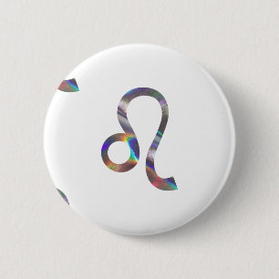 hologram Leo 2 Inch Round Button