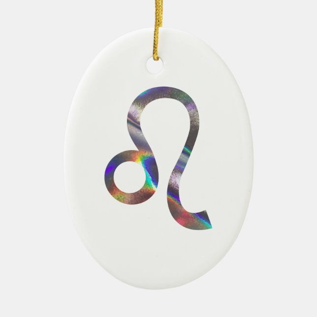 hologram Leo Ceramic Ornament (Front)