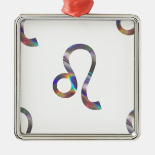 hologram Leo Metal Ornament