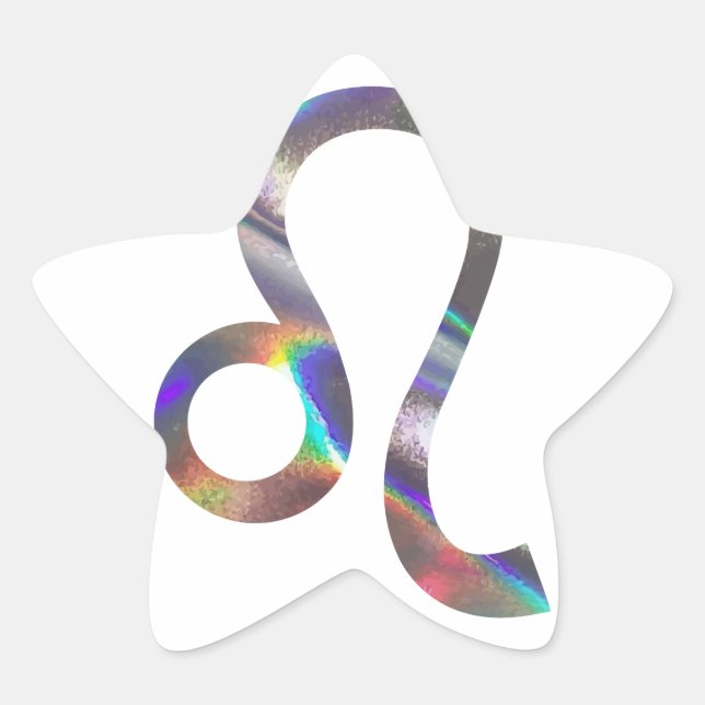 hologram Leo Star Sticker (Front)