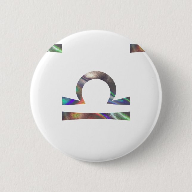 hologram Libra 2 Inch Round Button (Front)
