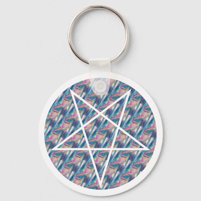 hologram pentagram keychain (Front)