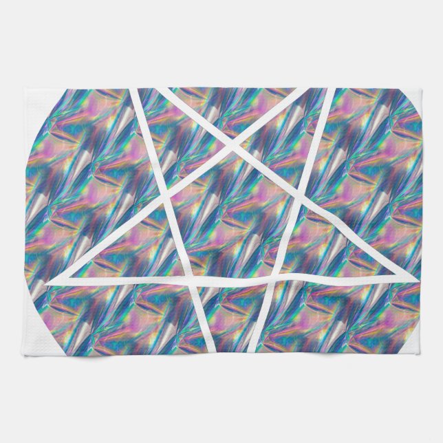 hologram pentagram kitchen towel (Horizontal)