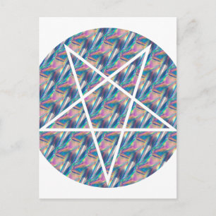 hologram pentagram postcard