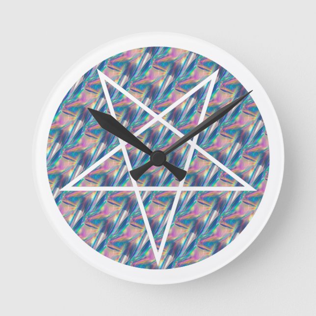 hologram pentagram round clock (Front)