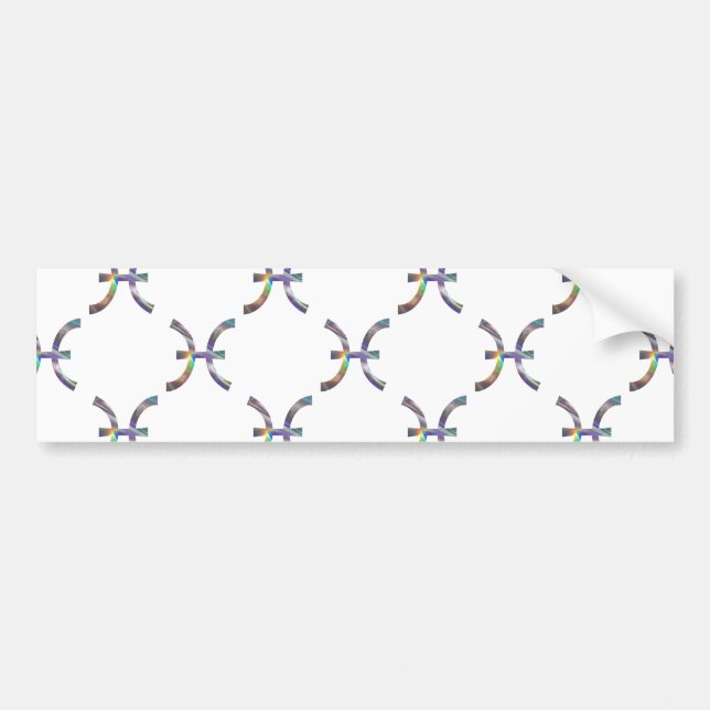 hologram Pisces Bumper Sticker (Front)