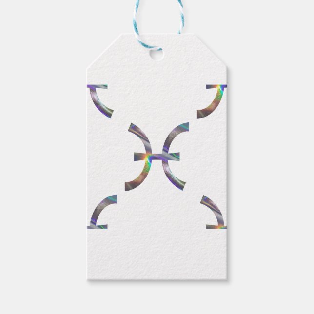 hologram Pisces Gift Tags (Front)