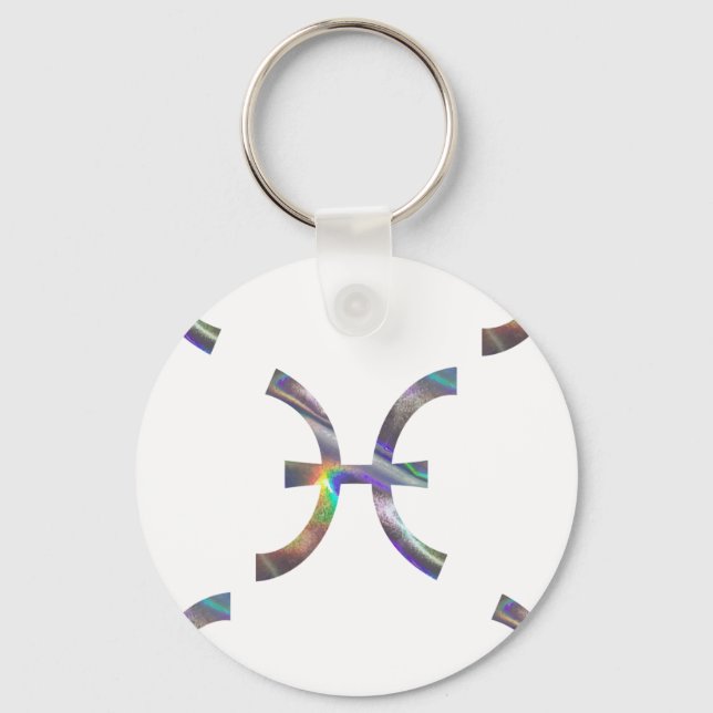 hologram Pisces Keychain (Front)