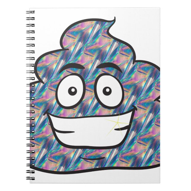hologram poop emoji notebook (Front)