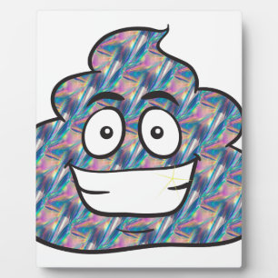 hologram poop emoji plaque