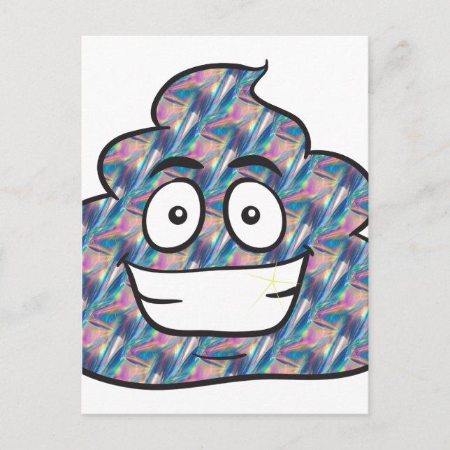 hologram poop emoji postcard (Front)