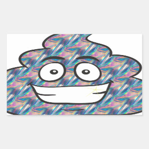 hologram poop emoji sticker
