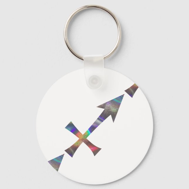 hologram Sagittarius Keychain (Front)
