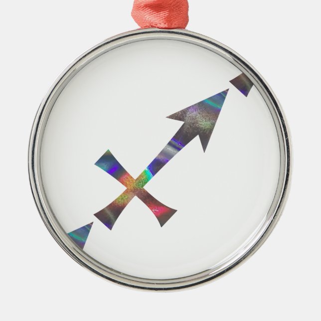 hologram Sagittarius Metal Ornament (Front)