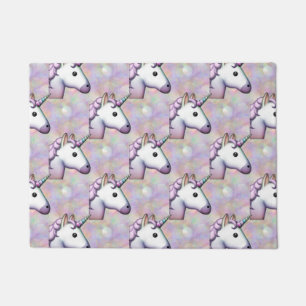 hologram unicorn emoji doormat door mat