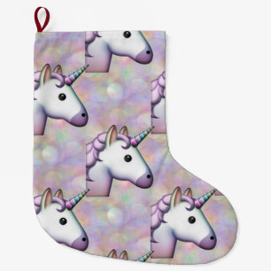 hologram unicorn emoji xmas christmas stocking