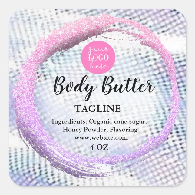 holograph  body butter  square sticker (Front)