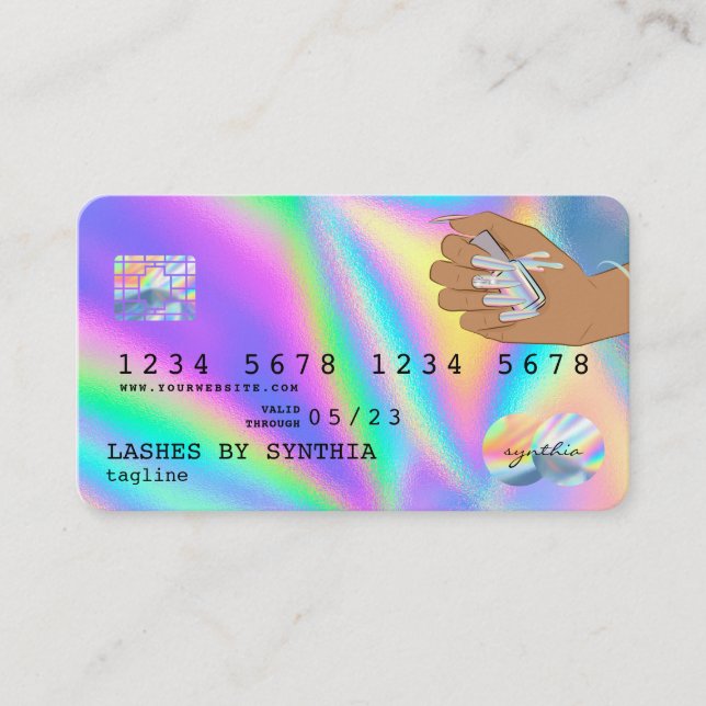 Holograph  Credit Card Nail Tech (Front)