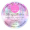 Holograph Custom Logo Name Body Gold Drip Pink