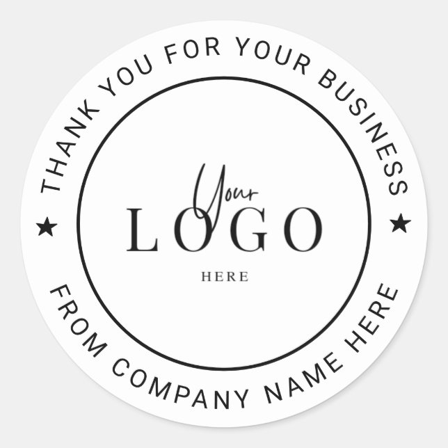 Holograph Custom Logo Name Web Thank You Clas Clas Classic Round Sticker (Front)