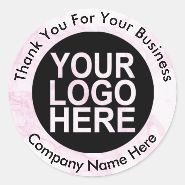 Holograph Custom Logo Name Web Thank You Classic Round Sticker (Front)