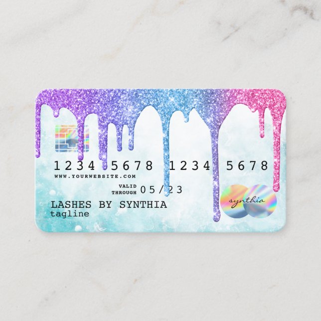 Holograph  Drips Modern Credit Card (Front)