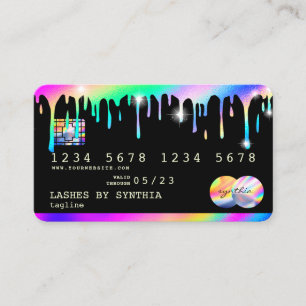 Holograph  Drips Modern Credit Card