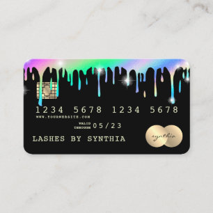 Holograph  Drips Modern Credit Card Style