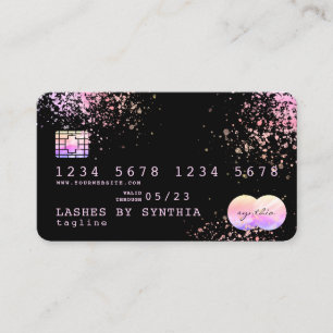 Holograph  Foil Splash Credit Card modern girly