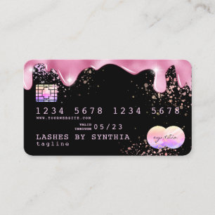 Holograph  Foil Splash Credit Card modern girly