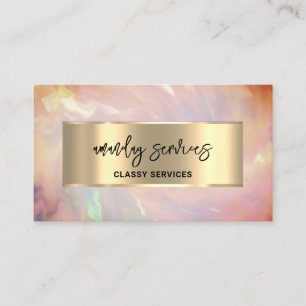 Holograph Logo QR Code Shop Rose Business Card