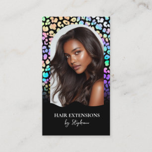 Holograph Luxury Hair Stylist Extensions Wig Photo Business Card