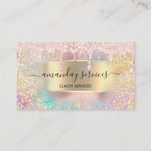 Holograph Makeup Lashes NAILS Studio Rose QRCode Business Card
