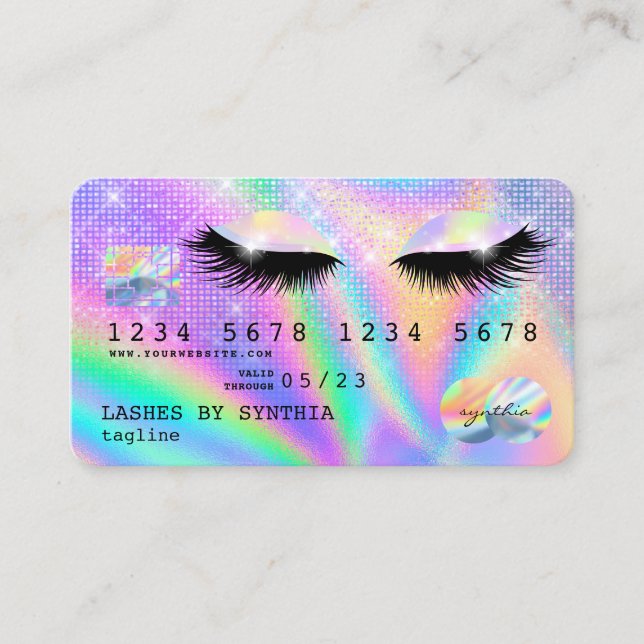 Holograph  Modern  Eyes Lashes Credit Card (Front)