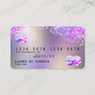 Holograph Pastel unicorn Modern Credit Card Style